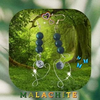 Boucles d'oreilles Malachite
